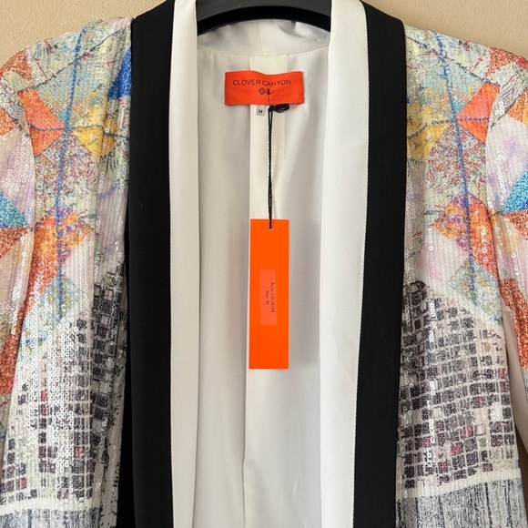 NWT Clover Canyon Roadside Quilt Sequin Jacket M - Picture 3 of 8